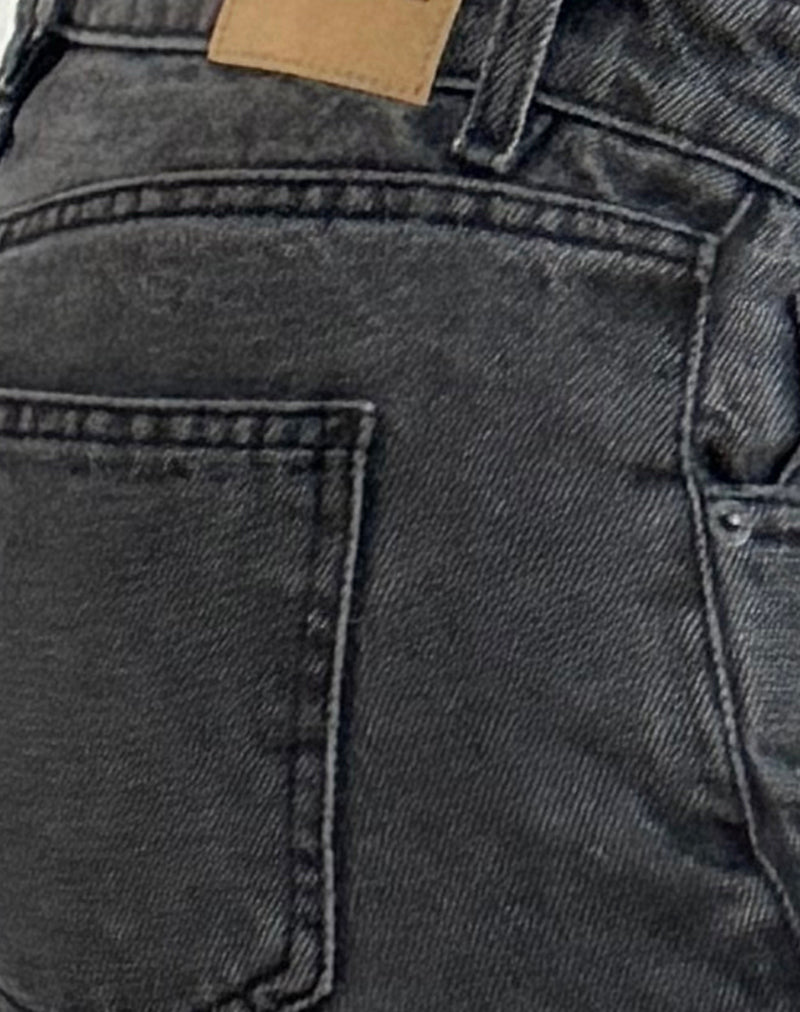 Jeans Parallel en gris negro lavado