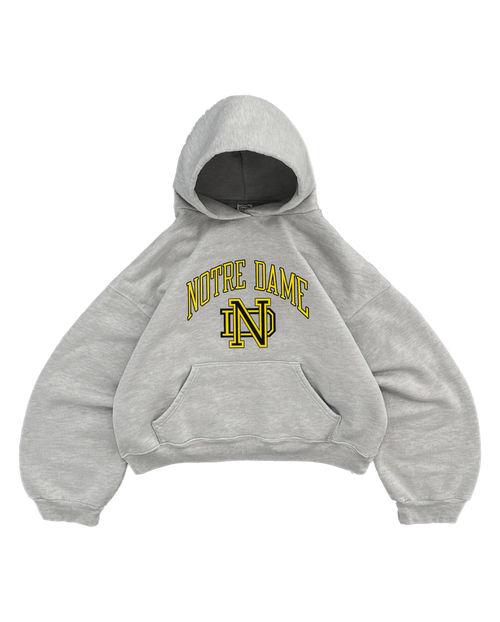 SWEAT À CAPUCHE GRIS NOTRE DAME