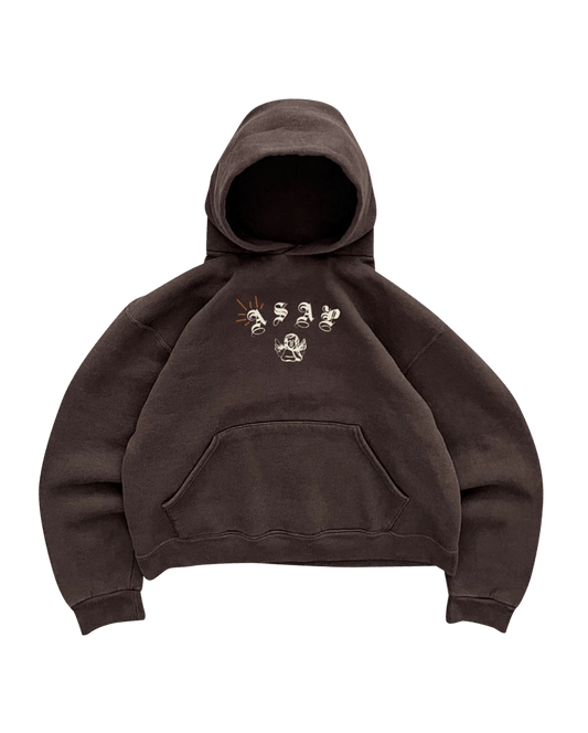 HOODIE ANGE MARRON